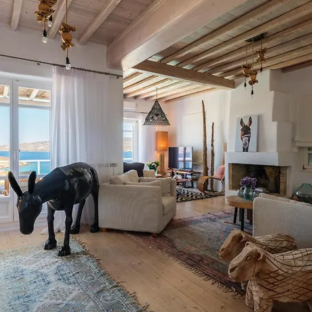 Cosset Mykonos With Pool, Sea View & Sunset - By One Βίλα Ορνός