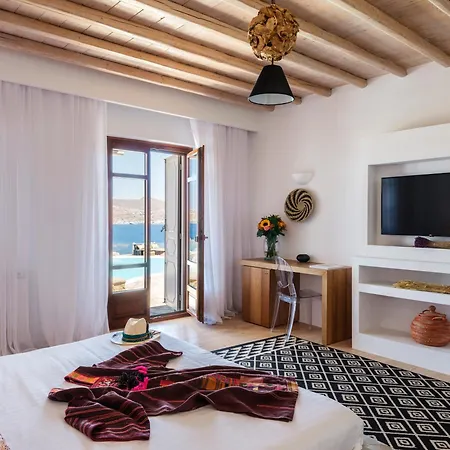 Cosset Mykonos With Pool, Sea View & Sunset - By One Villa