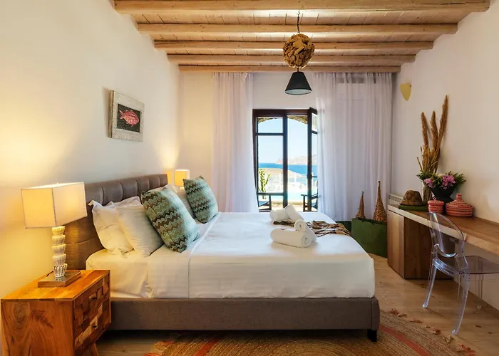 Cosset Bohochic Sea&harbourview And Sunset By One-villas * Ornos (Mykonos)